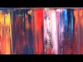 "Streams of Mercy" Gerhard Richter Inspired Abstract Painting / Scraped Gloss Enamel