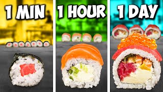 1 Minute Vs. 1 Hour Vs. 1 Day Sushi Rolls by VANZAI COOKING