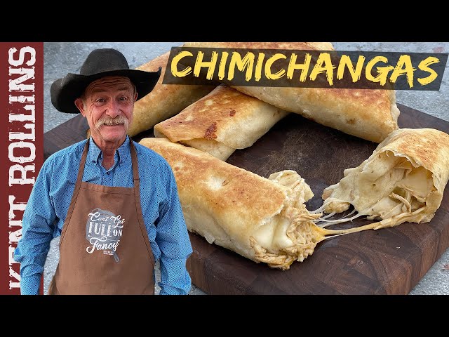 Cheesy Green Chile Chicken Chimichangas - Two Peas & Their Pod