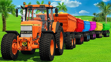 LOAD LIME & TRANSPORT WITH JOHN DEERE TRACTORS - FARMING SIMULATOR 22