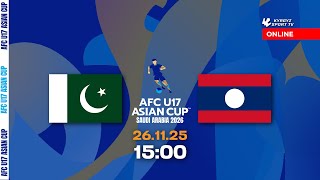 Pakistan  Laos  Afc U17 Asian Cup 2026 Qualifiers  2025 