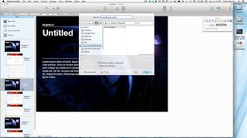 Creating a template in iBooks Author