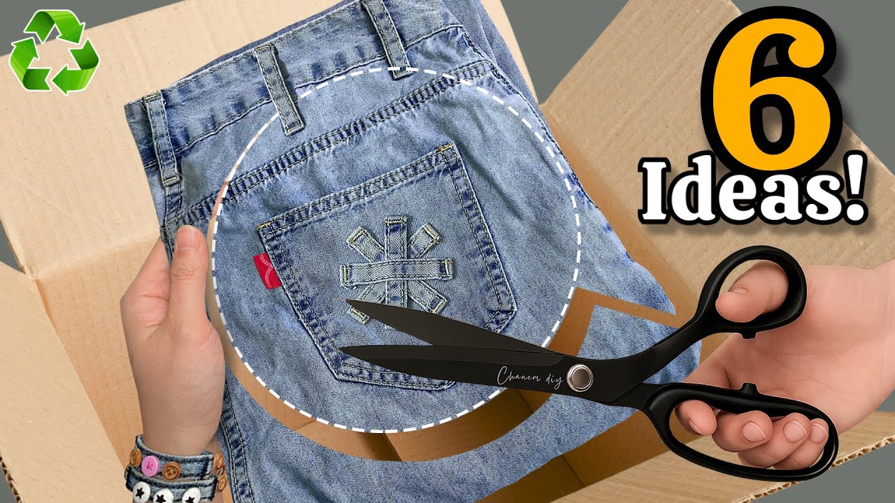Преобразование картона и старых джинсов 😱♻️ 6 гениальных идей для переработки, которые вас удивят!