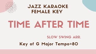 Time after time - Jazz KARAOKE (Instrumental backing track) - female key - Ella
