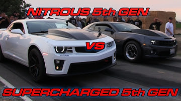 S/C 5th Gen Camaro vs Nitrous 5th Gen Camaro: HeadsUp Muscle Shootout Race 7!