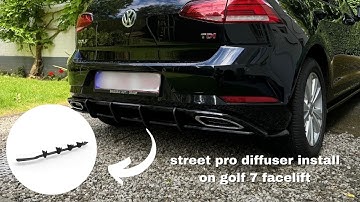 How to install golf 7.5 r-line maxton street pro rear diffuser