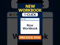 #shorts Create New Excel File in 1 Click! ⚡ | Free Excel Shortcut Tool #excel  #shortcut #exceltips