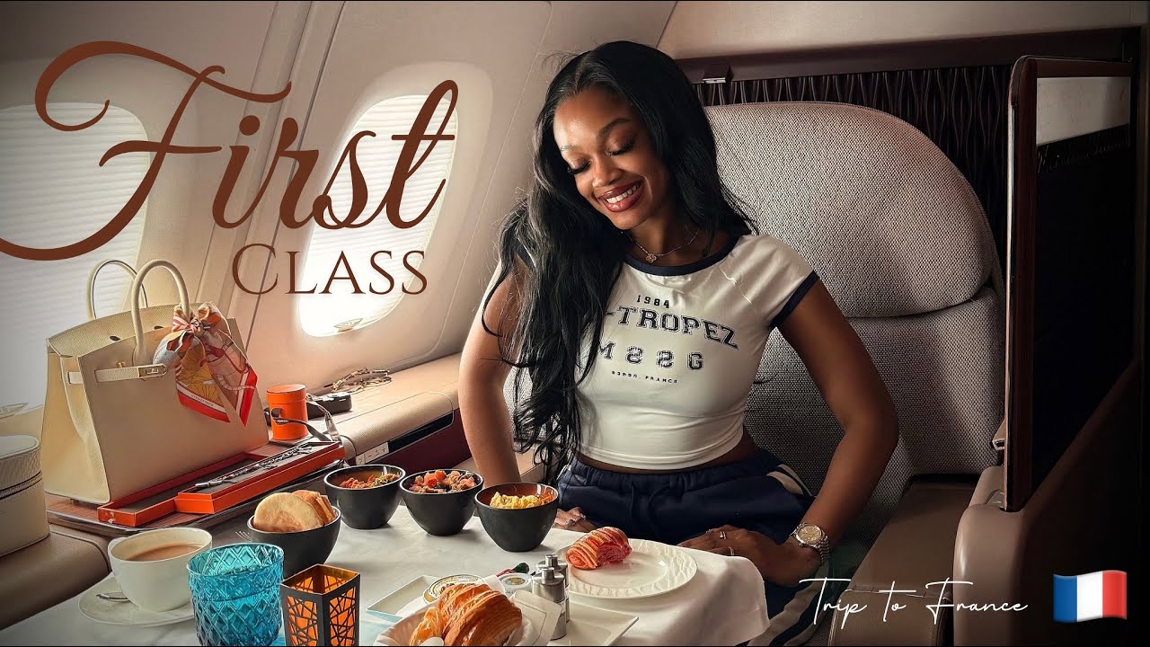 Fly first class with me to France - *24hrs in transit* Life of a Student / Traveler / Influencer