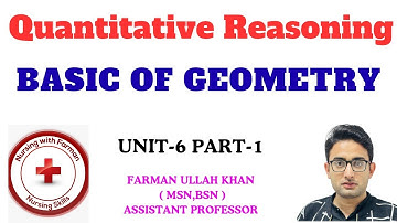 Basic of Geometry in Nursing | Quantitative Reasoning | Unit-6 Part-1 | Nursing With Farman.