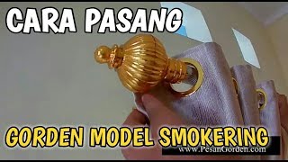 Tutorial Cara Pasang Gorden Smokering Ke Rel Bulat 0852 8765 1175