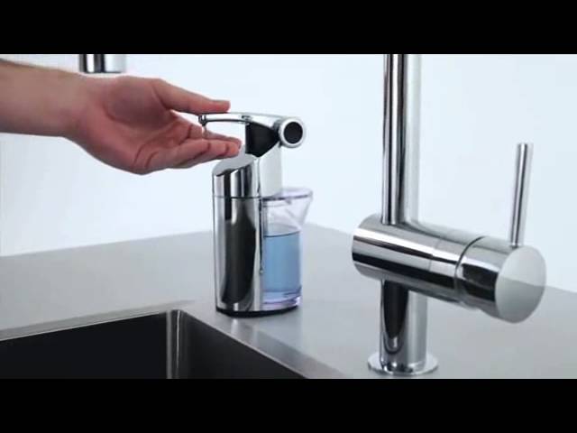 Simplehuman Square Chrome Soap Push Pump Dispenser 443 ml BT1076 