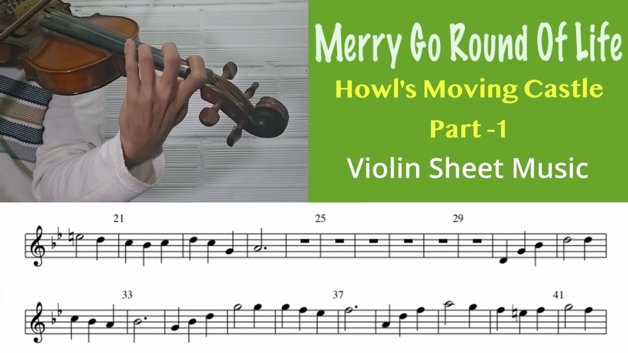 Merry Go Round Of Life - Violin Tutorial