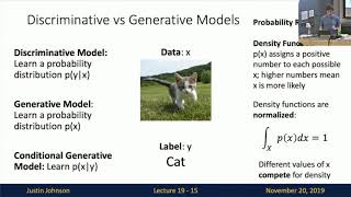 Lecture 19: Generative Models I