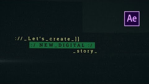 Digital Titles After Effects Templates