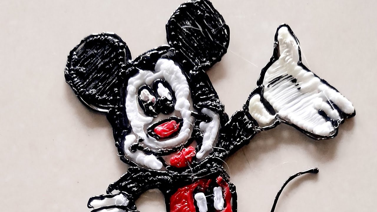 3D Pen Magic! ✨ DIY  Mickey Mouse Tutorial Step-by-Step #diy #3dpen #art #3d  #3dart #mickeymouse