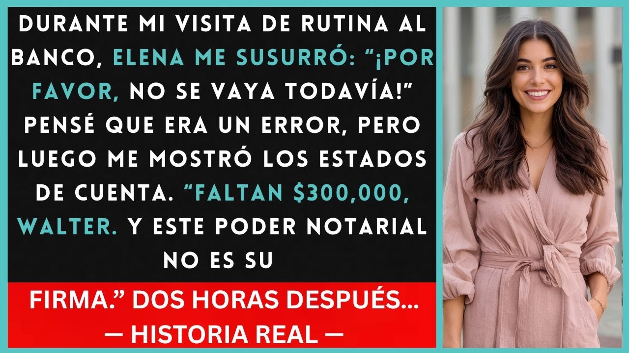 “¡Algo anda mal con su cuenta!” susurró mi cajera del banco mientras me agarraba el antebrazo...