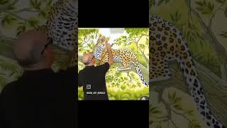 painting a leopard jungle mural. #murals #mural #muralart #jungles #animalpainting #art