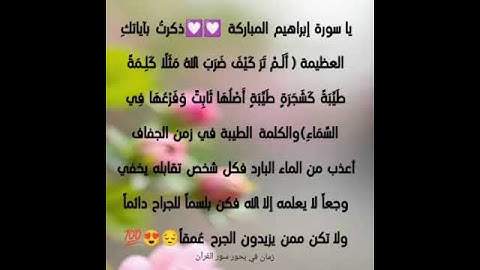 مشاعر وفوائد والحب في سور القرآن الكريم الحب لسورة إبراهيم #القرآن_نور_للقلوب_وشفاء_للصدور