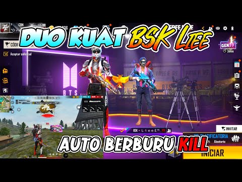 DUO KUAT WITH BSK LIEE !!! AUTO BERBURU KILL  MODE KANGURU BRUDASS !!! FREEFIRE