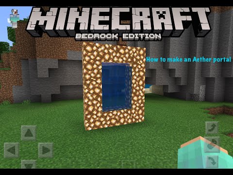 How to make an Aether portal in MCPE!!