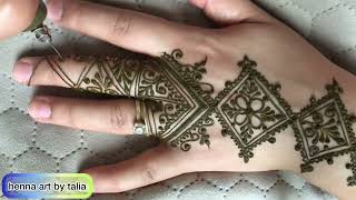نقش حناء فاسي سهل وأنيق unique and beautiful henna design