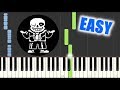 Undertale - Megalovania(Sans BOSS Fight Song) - Synthesia EASY Piano Tutorial [Top Anime Music]