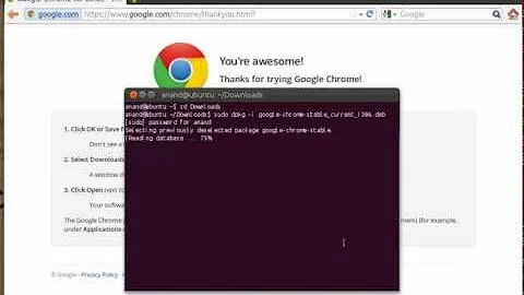 How to Install Google Chrome on Ubuntu 11.10 using .deb package