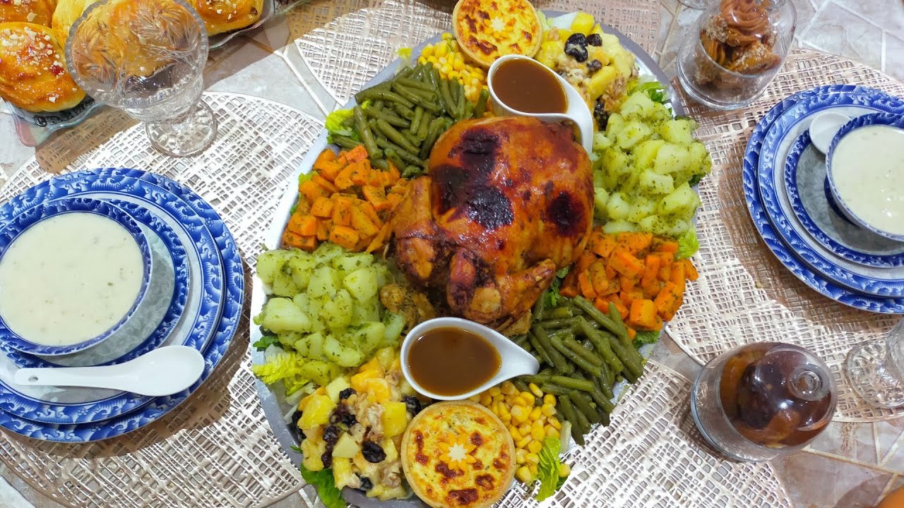 طبقة هماوي لضيافة و المناسبات الدجاج معمر بشعرية الصينية و الكروفيت محمر في الفرن تحضريه في اسرع وقت