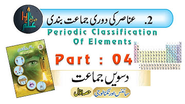 SCC (Sci I) 2-Periodic Classification Of Elements  Part 4 In Urdu Maharashtra Board
