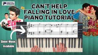 Can't Help Falling In Love | Easy Piano Tutorial | Key of C Major | PDF Sheet Music Download