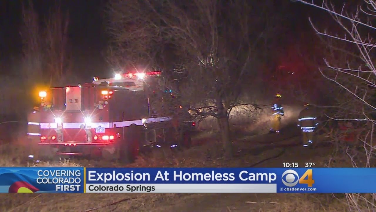 Propane Tanks Explode At Homeless Camp Fire - YouTube