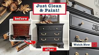Just Clean & Paint Small Cabinet Makeover With Silk All-In-One Mineral Paint In Anchor