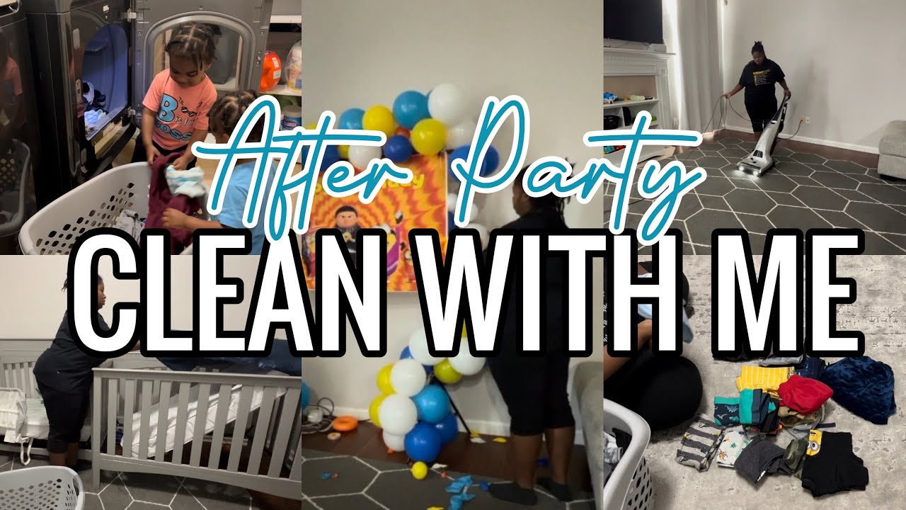 AFTER PARTY CLEAN UP CLEAN WITH ME LAUNDRY MOTIVATION SPEED