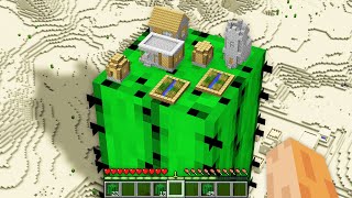 This is VILLAGE on GIANT CACTUS in My Minecraft World !!! Secret Biggest Villagers Houses !!!