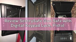 Review SentrySafe Gun Safe with Digital Keypad Lock, Pistol Safe with Capacity for One Handgun, Fire
