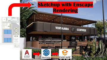 3D Design Cafe #sketchup #rendering #exteriordesign #enscape3d #vray #setting #3ddesign #3dmodeling