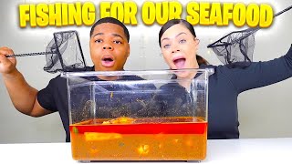 SEAFOOD BOIL FISHING CHALLENGE MUKBANG