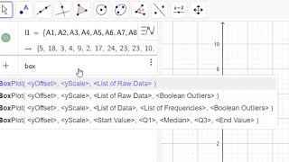 How to Make a Box plot in GeoGebra