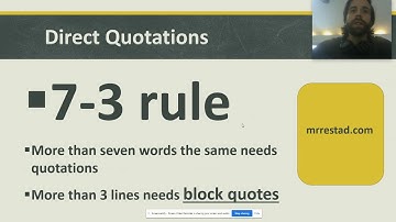 Direct Quotes vs Paraphrase