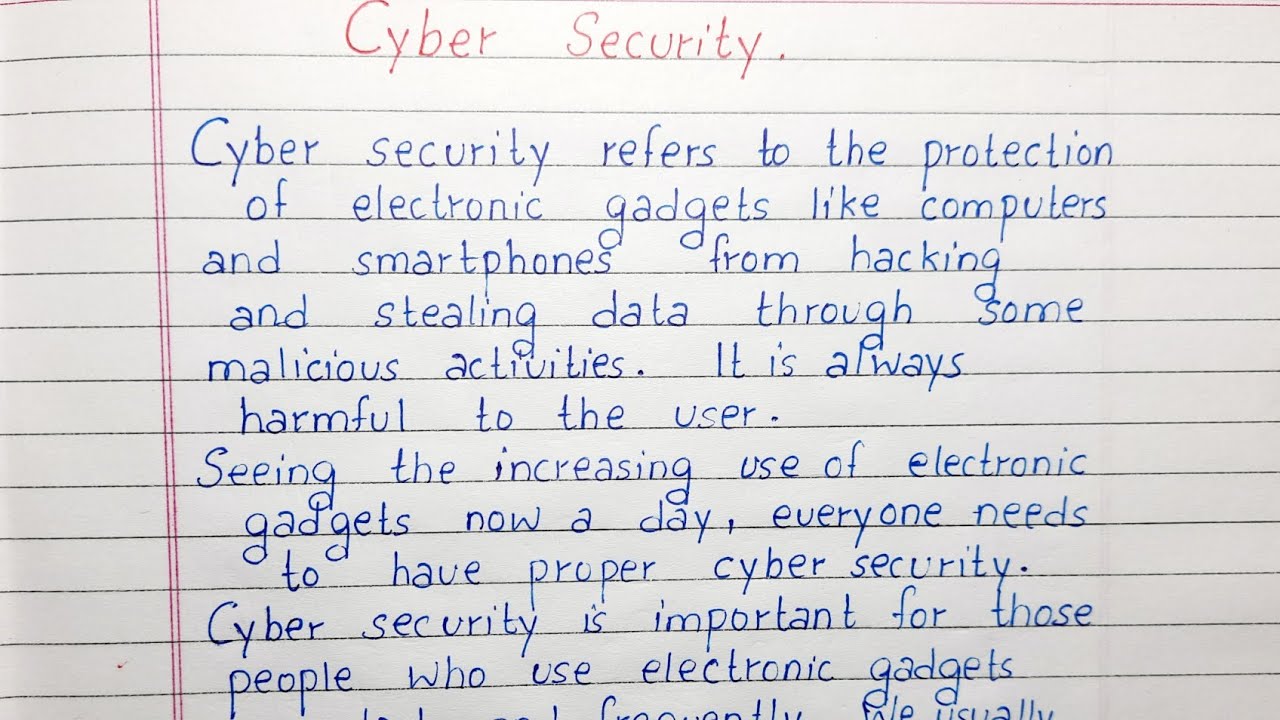 essay on cyber security in 300 words