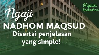 Part 01 NADHOM MAQSUD |Ilmu Shorof (Bait 01-21)