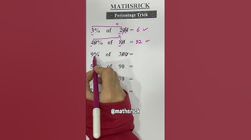 Percent Trick 📚✅ #study #maths #mathstricks #knowledge #school