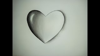 3 Boyutlu Kalp Çizimi - 3D Çizim - Karakalem / How to Draw 3D Heart screenshot 2