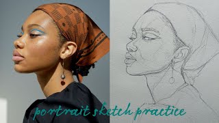 How to draw a portrait using Loomis method