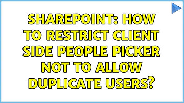 Sharepoint: How to restrict Client side people picker not to allow duplicate users?