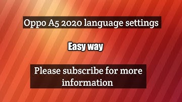 How to change language in oppo A5 2020 / language settings