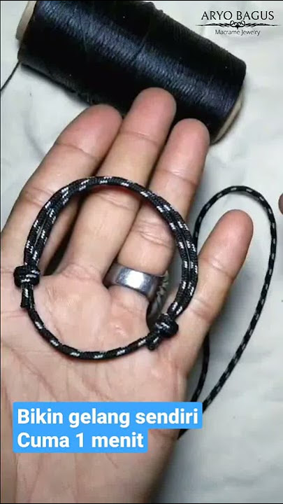 cara bikin gelang dari tali #membuatgelang #shorts #gelangtali