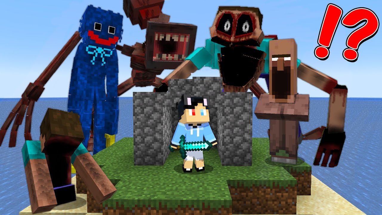 Surviving On an Island with Every Horror Mod in Minecraft - YouTube