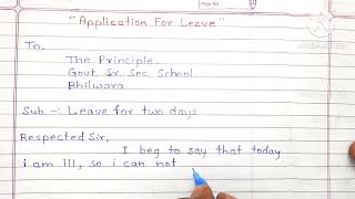 An application for leave | How to write application @StudyKoro