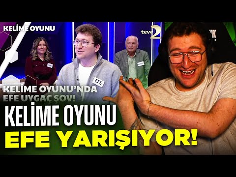 EFE UYGAÇ KELİME OYUNU'NDA YARIŞIYOR VE PERFORMANSINI İZLİYOR!